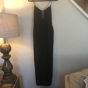 Full length maxi formal black dress